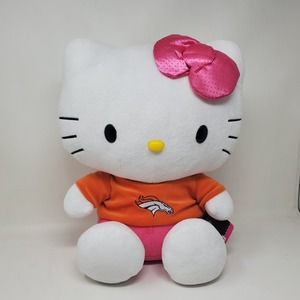 NIB NFL Denver Broncos 14in Hello Kitty Plush